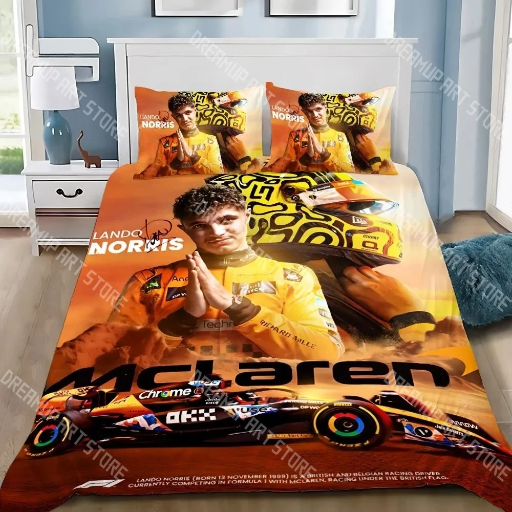 Fashion Lando Norris Bedding Set Single Twin Full Queen King Size Bed Set Kids Bedroom Duvetcover Sets Bed Sheet Set
