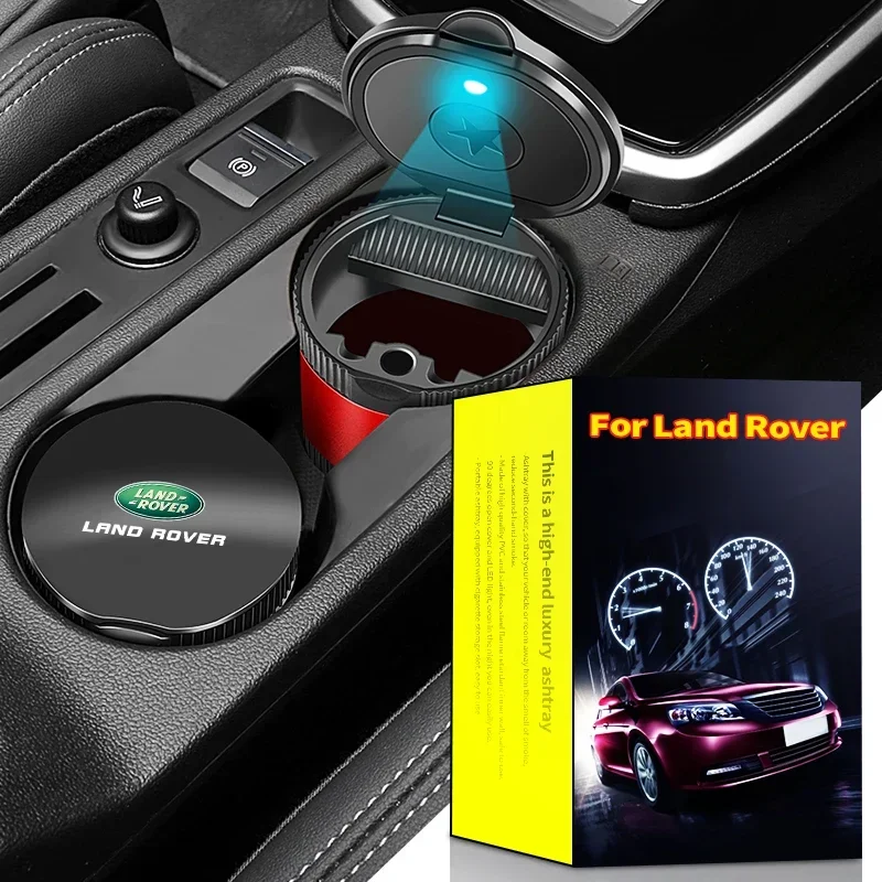 Car Ashtray LED Light Push Type Interior Decoration Creative For Land Rover Range Rover Sport Evoque Discovery 3 4 5 Freelander