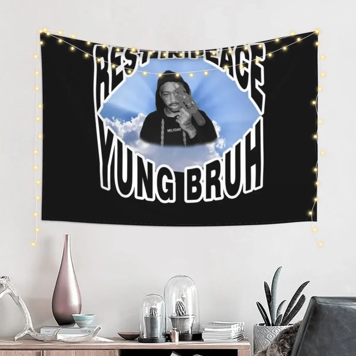 RIP YUNG BRUH Essential Tapestry Room Decor Cute Things To The Room Tapestry