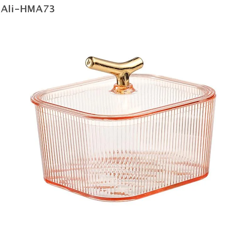 

1Pc Clear Acrylic Large Capacity Storage Box With Lid Home Desktop Organizer Storage Case Can Accessories
