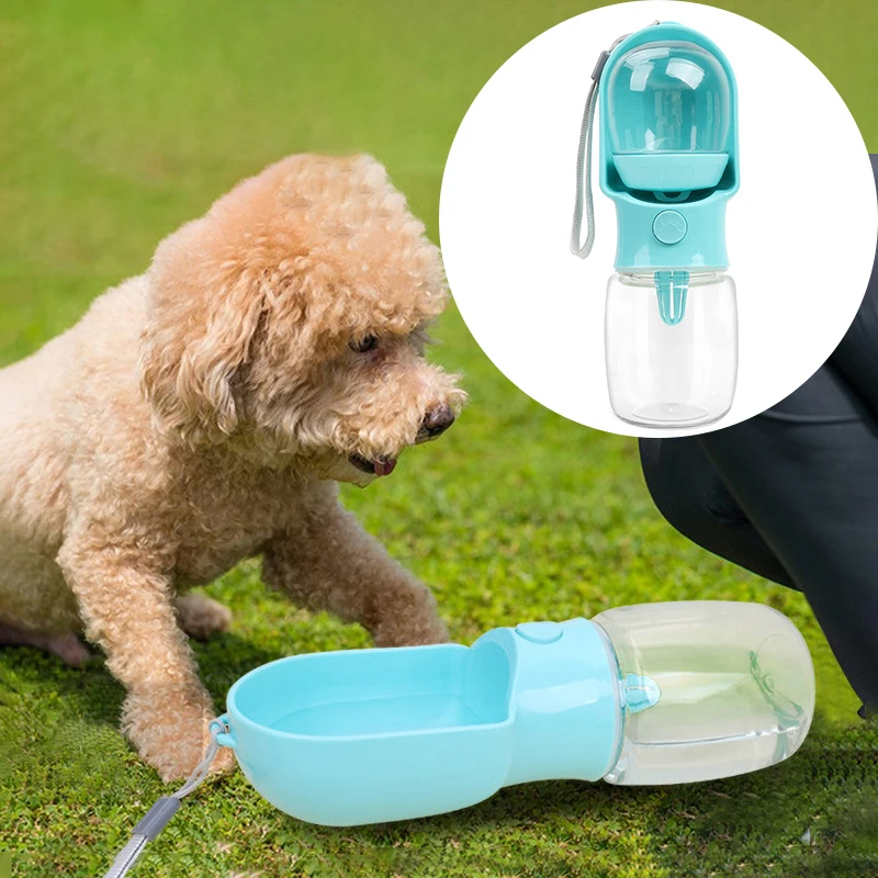 

2 in1 Portable Dog Water Bottle with Food Storage Large Capacity Leak Proof Outdoor Traveling Pet Drinking Bowl Puppy Supplies