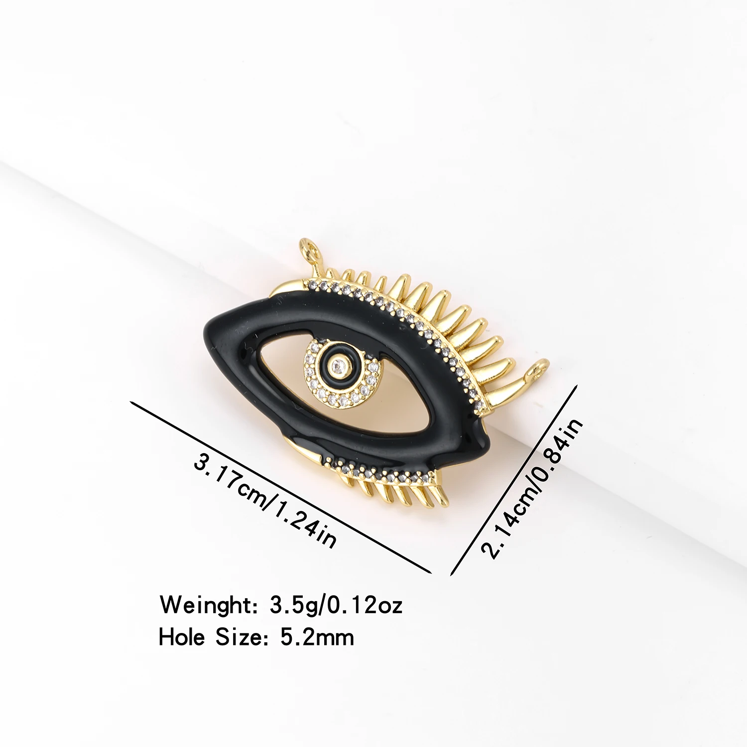Retro Exquisite Black/White Colors Evil Eye Pendant Copper Zircon Jewelry Nacklace Accessories Dinner Party Show For Women Gifts