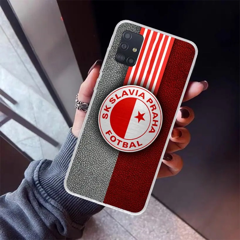 Sk Slavia Praha Czech Republic Phone Case For Samsung Galaxy A51 A50S A41 A40 A31 A30S A21S A20S A10S A20E A71 A70 A6 A7 A8 A9 P