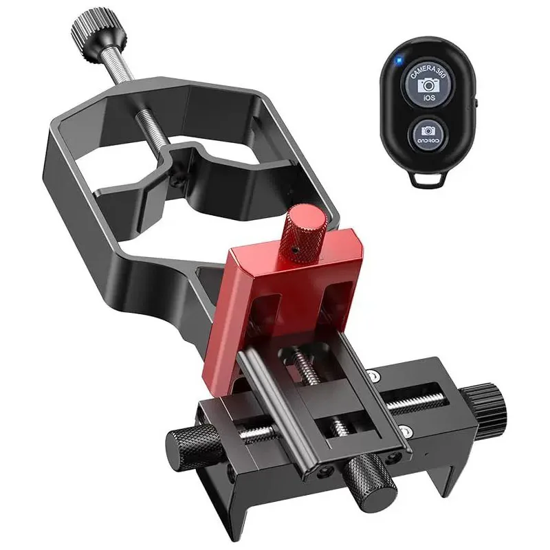 Astronomical Telescope Three-Axis Metal Mobile Phone Holder Adapter Photography Microscope Multi-Function Holder