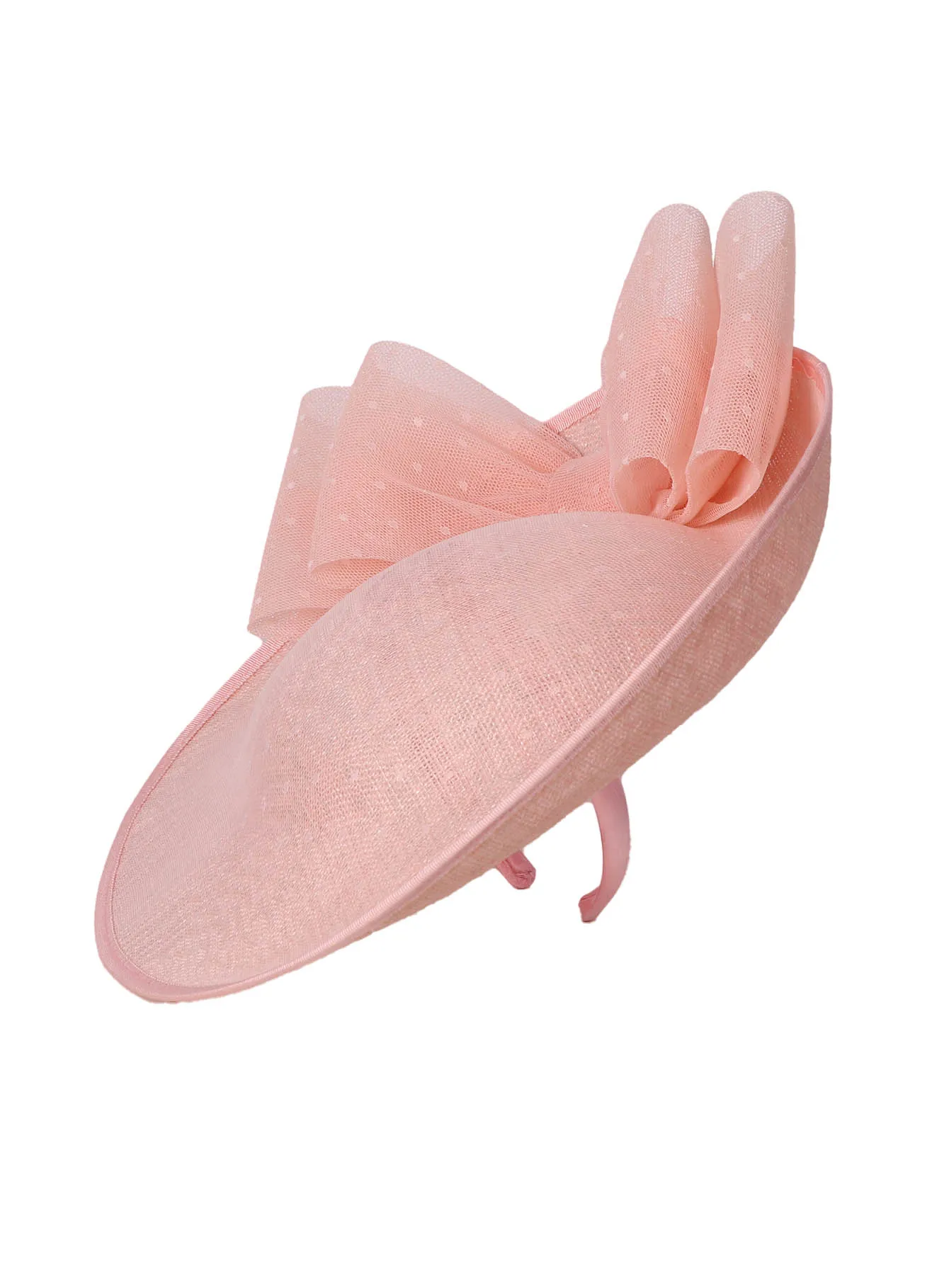 Sinamay Derby Church Hat for Women - Elegant Kentucky Fascinator with Bow,Bridal Wedding Tea Party Dress Formal Cocktail Top Hat view 4