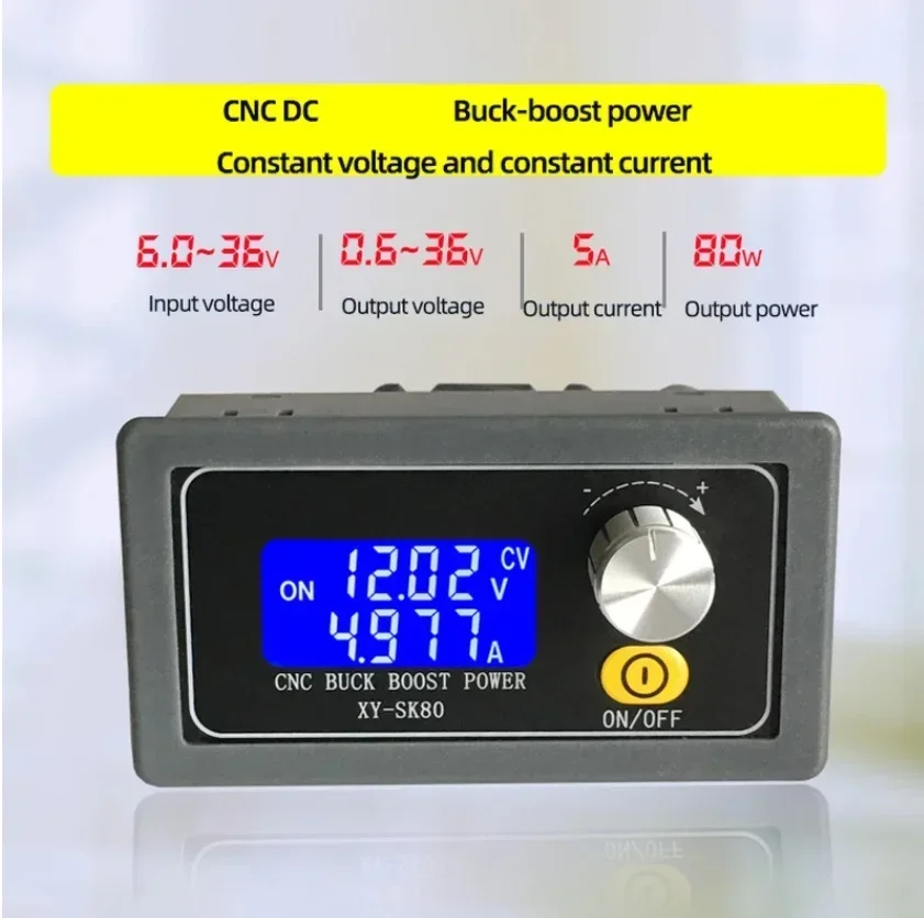 

NEW DC DC Buck Boost Converter CC CV 0.6-36V 5A Power Module Adjustable Regulated power supply For arduino Module Board