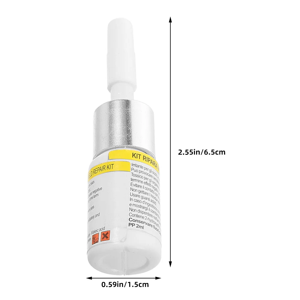 2 قطعة طقم تصليح الزجاج المقسى زجاج السيارة الأمامي مزيل الخدوش السائل للشقوق #4