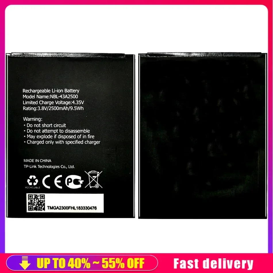 Mobile Phone Batteries NBL-43A2500 NBL 43A2500 For TP-Link Neffos C7S TP7051A TP7051C Smartphone Battery