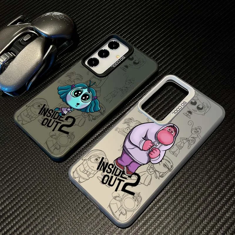 

Disney Inside Out Zootopia For Samsung Galaxy S25 S24 S23 S22 S21 S20 FE Plus Note 20 Ultra 5G Colorful Silver Phone Case