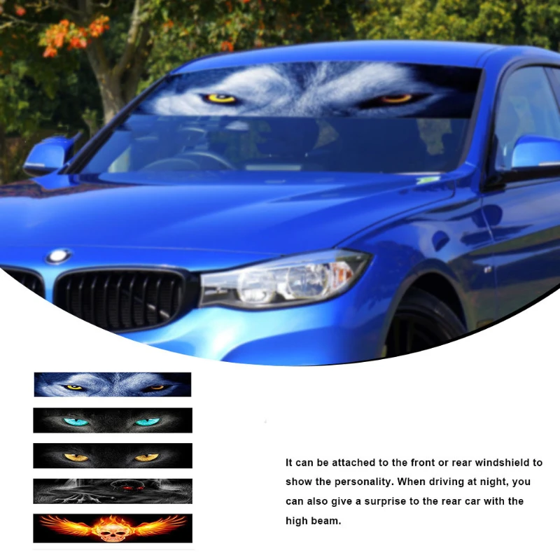 

3d Car Front Windshield Sticker Car Auto Decorative Stickers Stereo Car Stickers Front File Stickers For