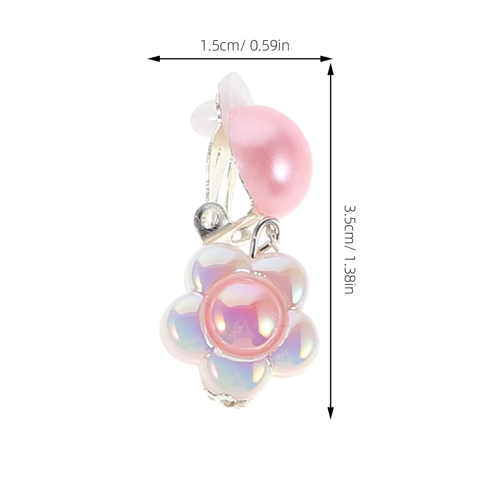 مجموعة واحدة من مجوهرات اللؤلؤ الزهري للفتيات الصغيرات وقلادة وسوار وأقراط ملابس أطفال أنيقة على طراز الأميرة