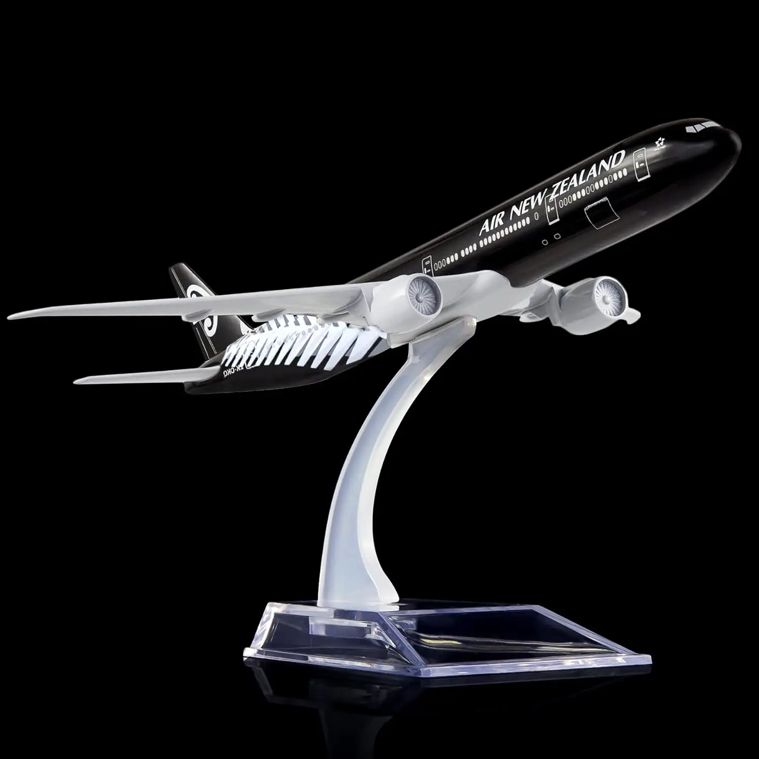 Modèle d'avion en métal moulé sous pression B777 de Nouvelle-Zélande à l'échelle 1/400, 16 cm, avec support pour collection, exposition ou cadeau