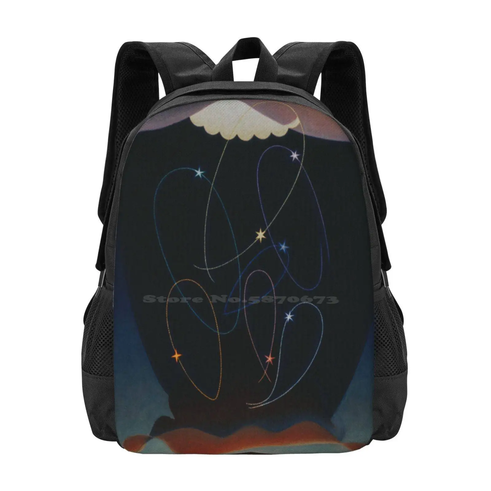 Agnes Pelton , Orbits ( 1934 ) School Bag Big Capacity Backpack Laptop Agnes Pelton Orbits Witchy Core Spiritual Paintings 80S