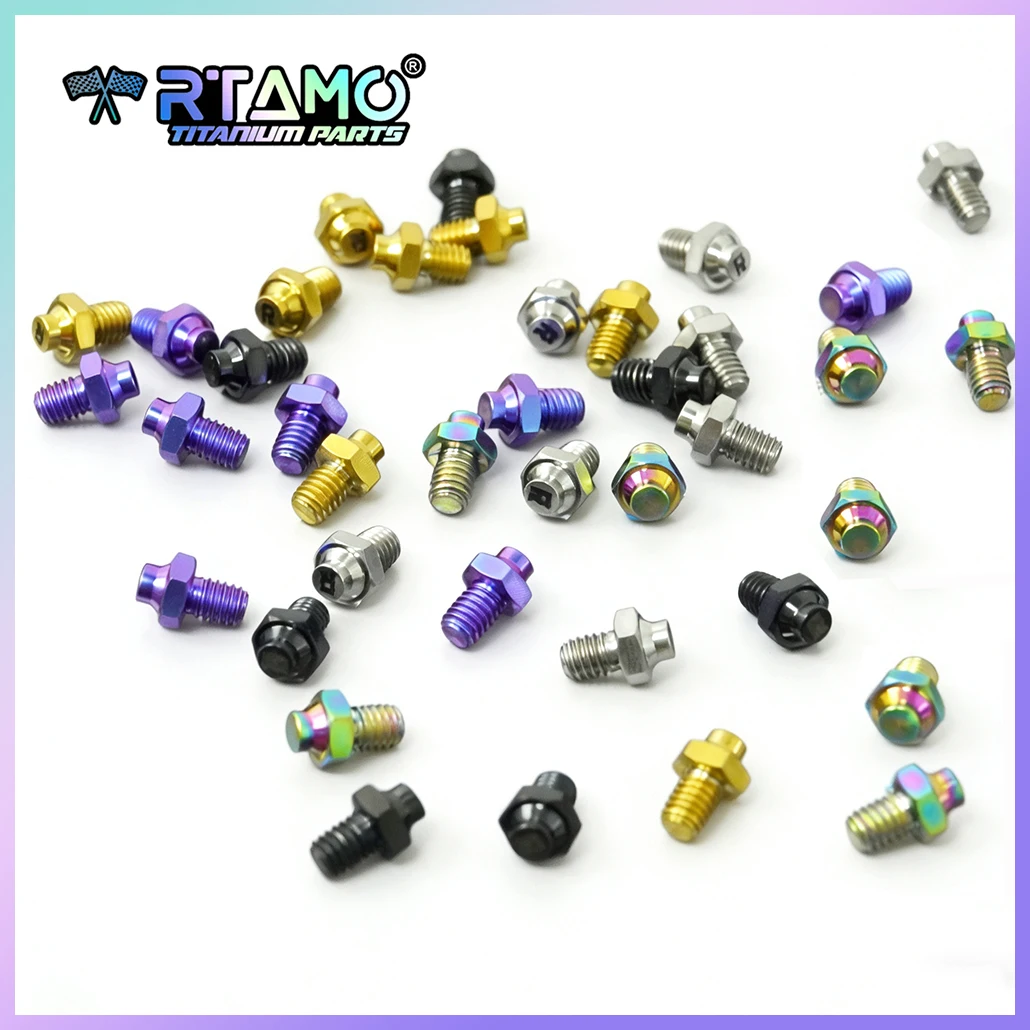 

RTAMO Болт из титанового сплава M4X5 мм M3, штифт педали для MTB Rode Bike, противолыжный винт педали