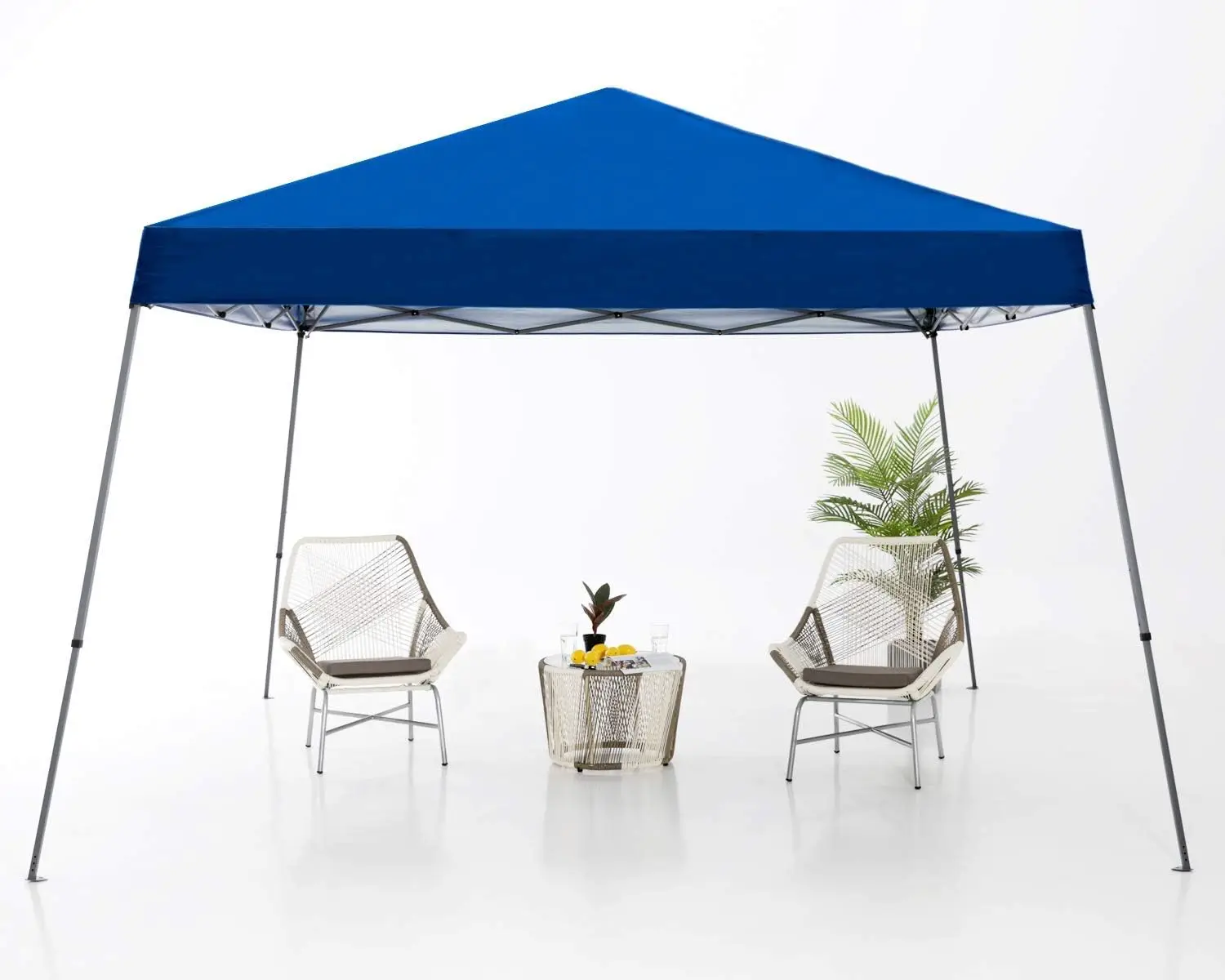 Stable Pop up Outdoor Canopy Tent 12 x 12 ft Base / 10 x 10 ft Top, Royal Blue