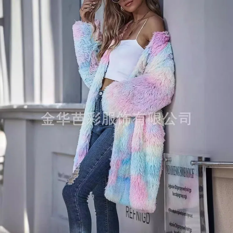 Women's Autumn/Winter Top Coat Faux Fur Collarless Retro Simple Comfortable Casual Fashion Advanced Soft Niche Versatile Skinny