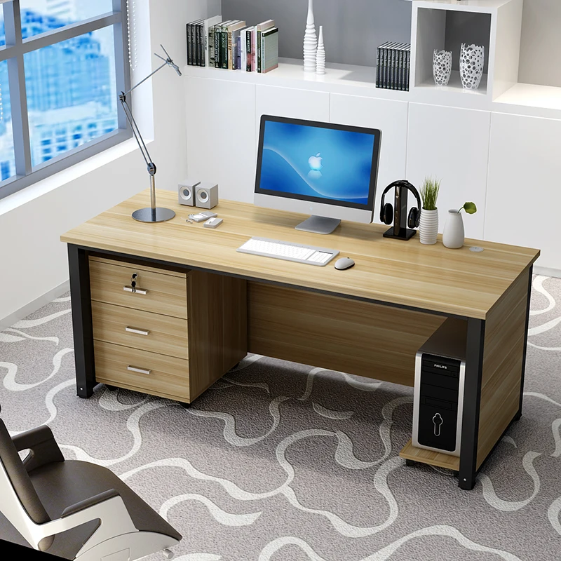 Drawers Bookshelf Office Desk Standing Storage Lift Shelf Computer Desks Student Executive Mesa De Computador Modern Furniture