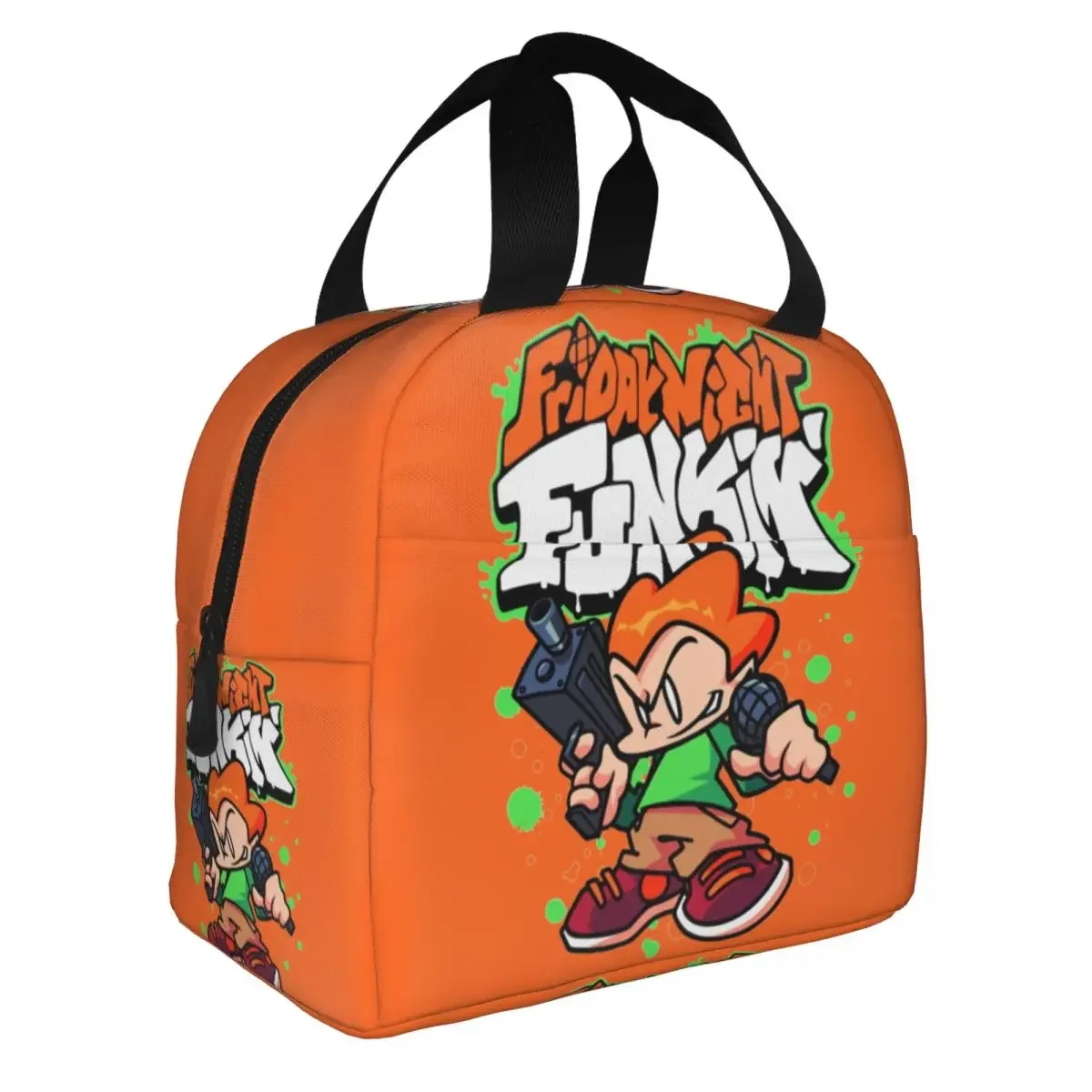 Friday Night Funkin Pico Insulated Lunch Bag Thermal Bag Meal Container Portable Tote Lunch Box Food Bag Work Outdoor