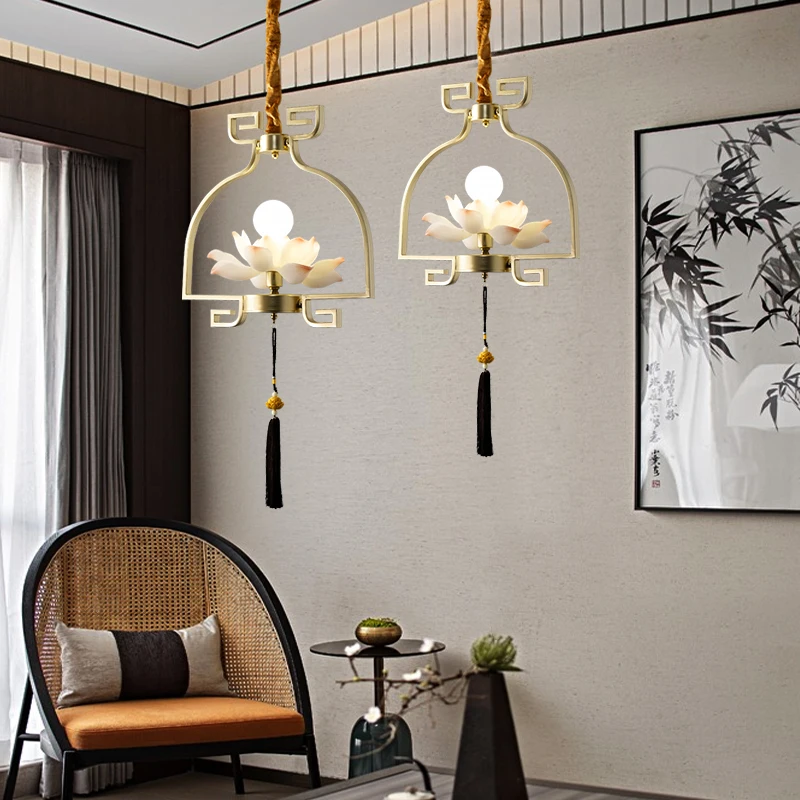 Lampe Lotus villa hall zen