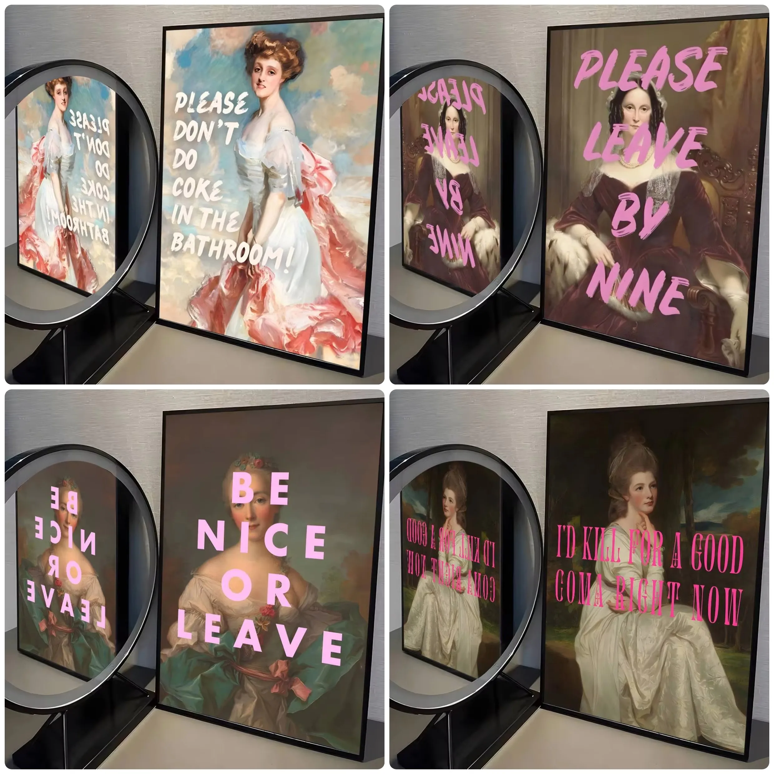 

Lady Portrait Funny Inspirational Quotes Diamond Painting Mosaic Diamond Embroidery Handmade Art Exquisite Gift Home Decoration