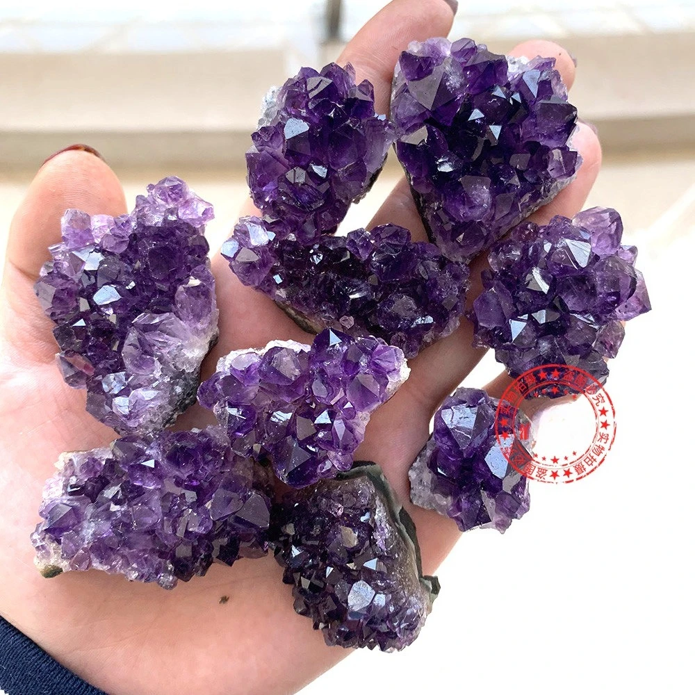Unpolished Natural Uruguay Amethyst Rough Block Aroma Diffuser Stone Living Room Home Mineral Decor