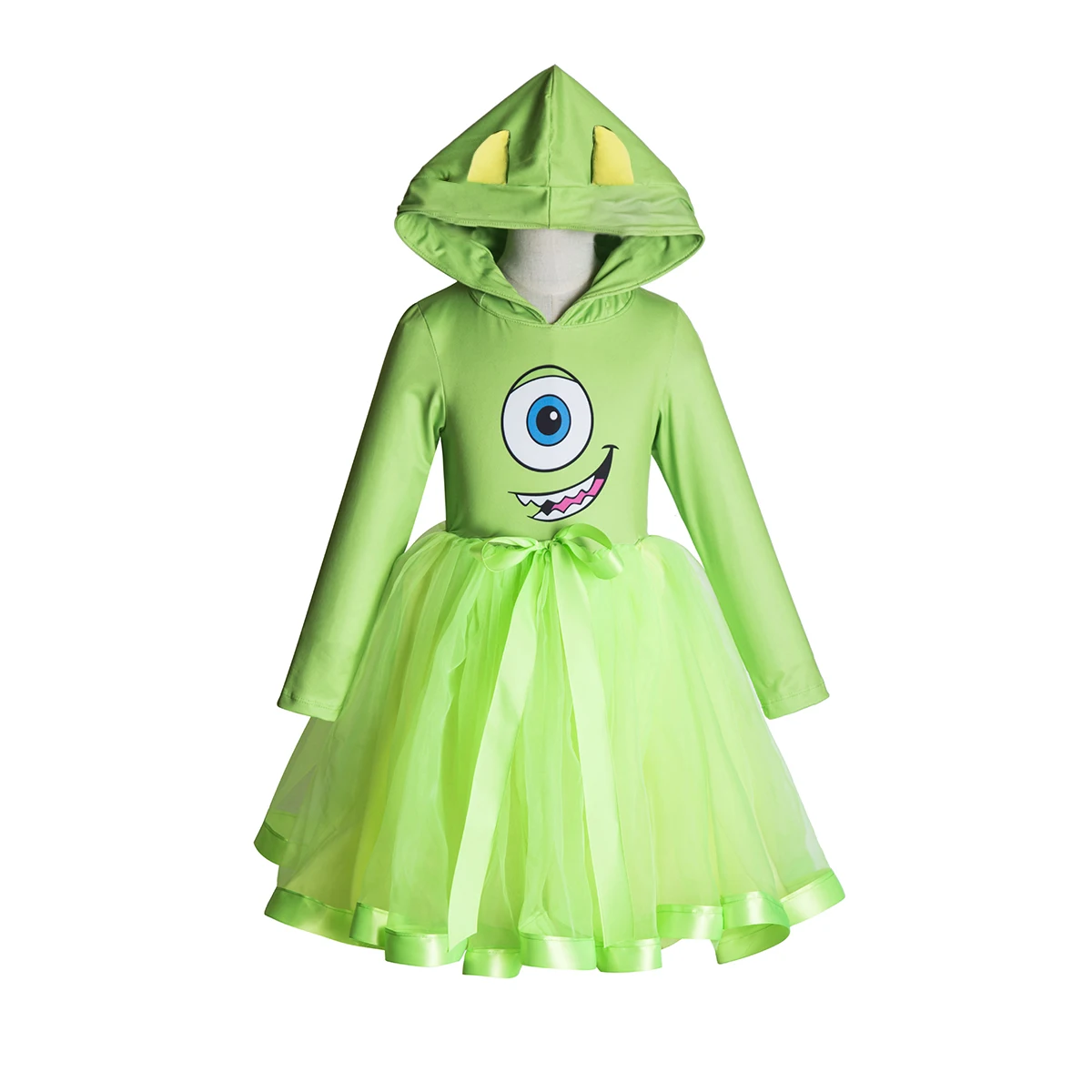 Vestido de tutú inspirado en Green Monster, traje de fiesta de cumpleaños, disfraz de monstruo, tutú para niñas