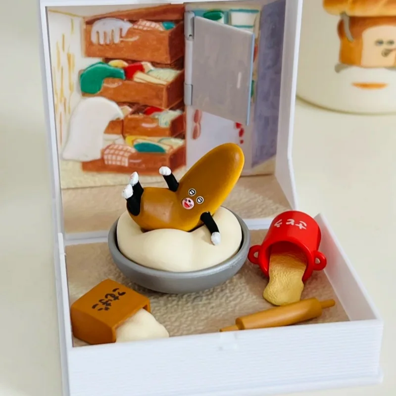 Originele echte Rement Brood Dief Prentenboek Miniatuur Scène Prop Decoratie Benodigdheden Beeldje Verjaardagscadeau Speelgoed