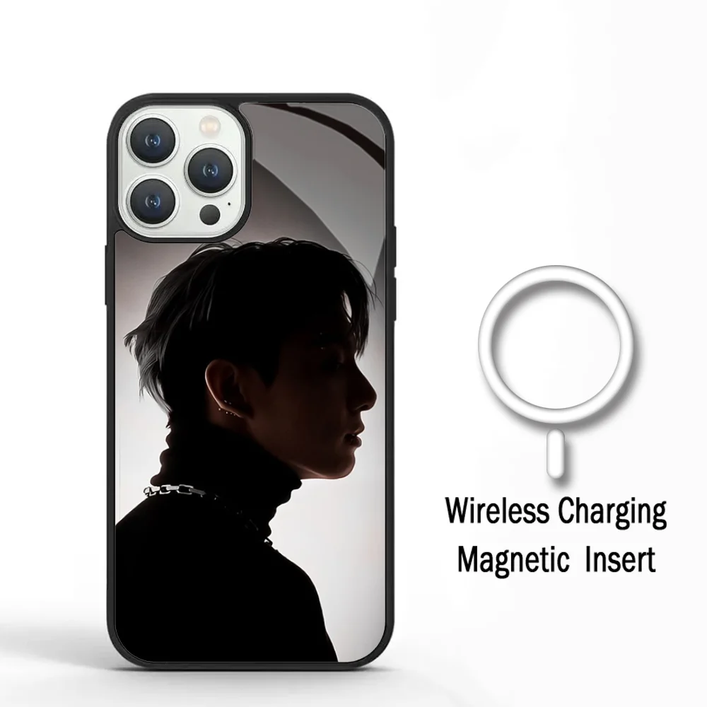 Korea E-Euphoria J-Jungkook-K-KPOP Phone Case For IPhone 11 12 13 14 15 Plus Pro Max Mirror Acrylic Cover For Magsafe