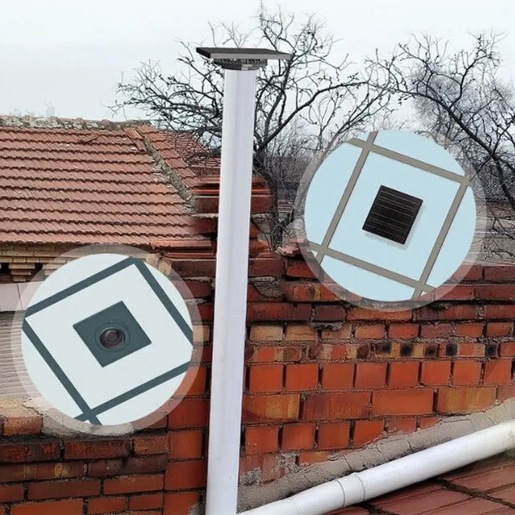 12V Solar Roof Duct Fan with 110mm 160mm Duct Adapters for Exhaust Airflow in Agricultural Buildings and Industrial Spaces
