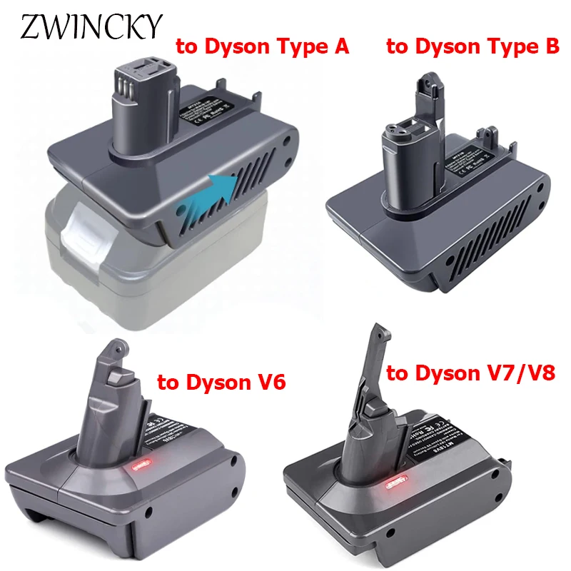 

Преобразователь батареи для Makita 18 в, преобразователь литиевой батареи в для пылесосов Dyson V6/V7/V8/Type A/Type B