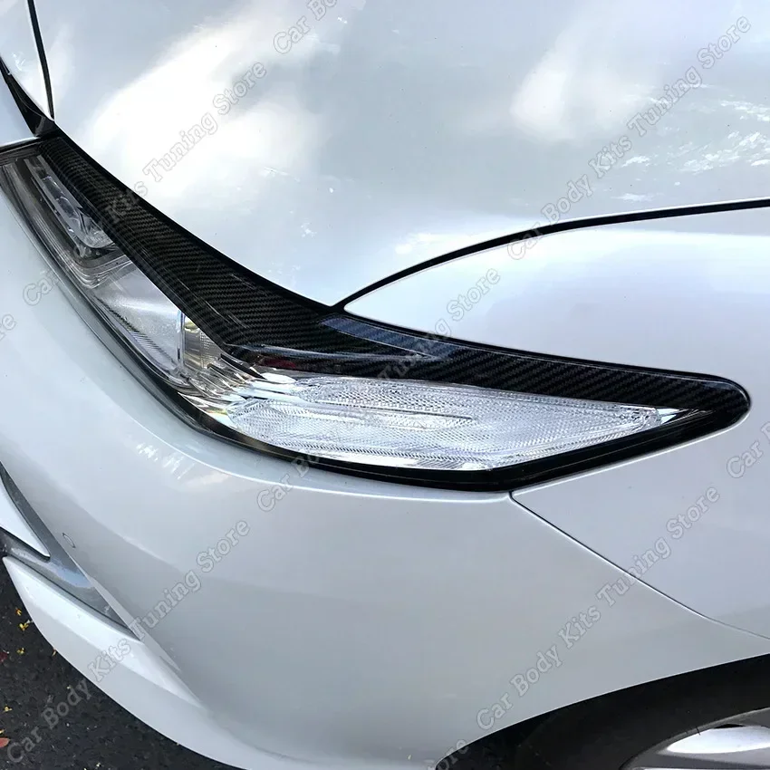 Headlights Eyebrows Eyelids Stickers For Toyota Camry 2018 2019 2020 2021 2022 2023+ Glossy Black ABS Accessories Car Styling