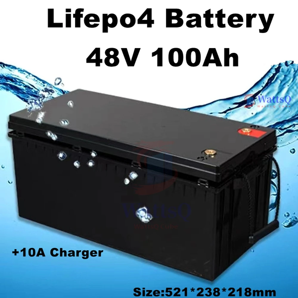 

lifepo4 48v 100AH lifepo4 battery with BMS for tricycle golf cart inverter Solar energy storage scooter + 10A charger