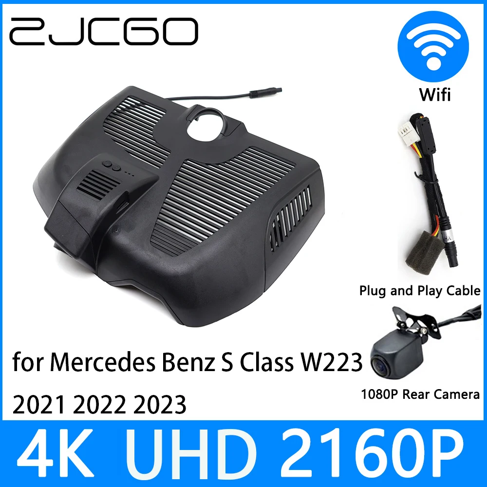 ZJCGO Dash Cam 4K UHD 2160P Car Video Recorder DVR Night Vision for Mercedes Benz S Class W223 2021 2022 2023