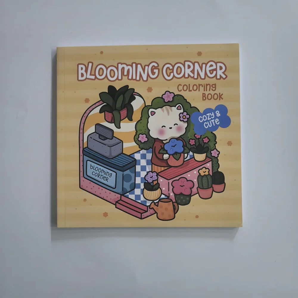 

Cozy Cute Blooming Corner Coloring Book, Adult Relax Drawing Ideal Gift for Birthday, Christmas and Party