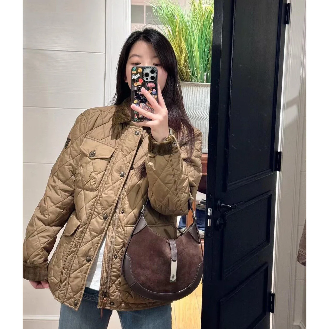 

Классическая рабочая куртка RL в стиле ретро из хлопка с ромбовидной строчкой, модная городская свободная куртка из полиэфирного волокна