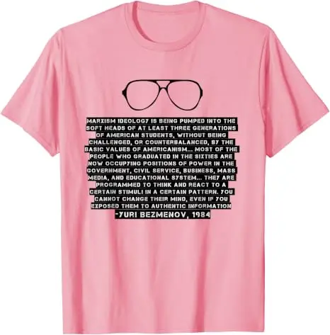 KGB-Abtrünniger Yuri Bezmenov: Warnung an den Westen vor Marxismus T-Shirt Y2k Personalisiertes Weiches Baumwoll-Kurzarm-Shirt mit Spruch – Detail 6