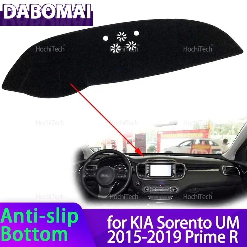 For KIA Sorento UM 2015-2019 Prime R Car Dashboard Cover Avoid Light Pad Instrument Panel Mat Case Carpets