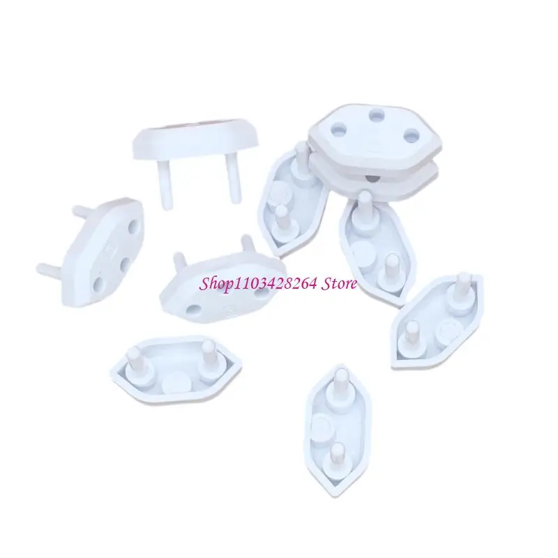 

Set of 10pcs Child Safety Outlet Cover Standard 2Pin Round Design for Home Daily