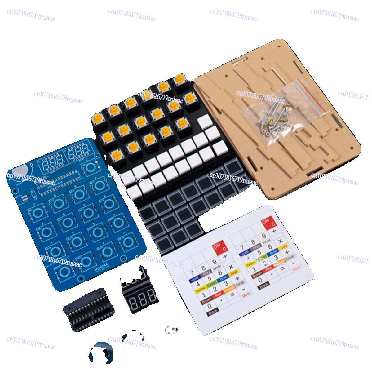 مجموعة صنع الآلة الحاسبة الإلكترونية DIY Kit 51 متحكم صغير ممارسة اللحام التدريب أجزاء الكمبيوتر محلية الصنع