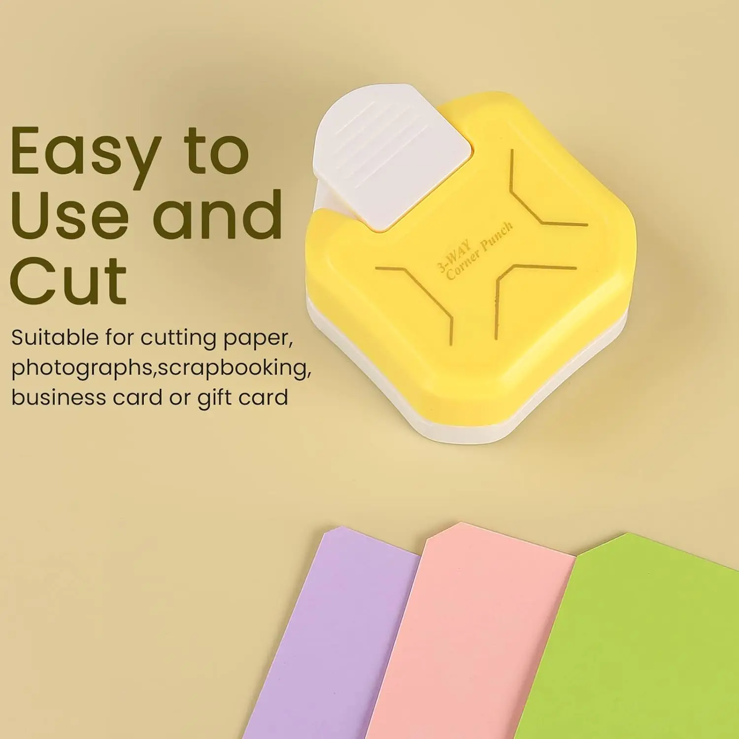 قاطع زاوية صغير محمول 3 في 1 R4 R7 R10 R5mm قاطع تشذيب الزاوية المستديرة لصنع البطاقات، المصفح، البطاقات، سجل القصاصات