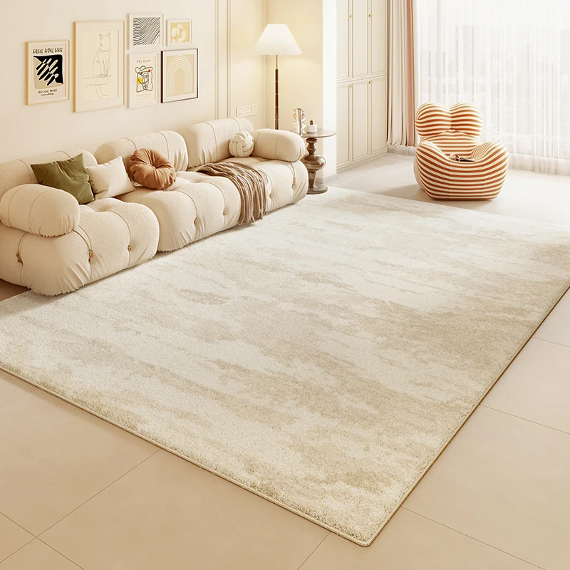 Cream Style Living Room Large Area Carpet 2024 New Light Luxury High End Sofa Bedroom Carpets Winter Thickened Anti Fouling Rug