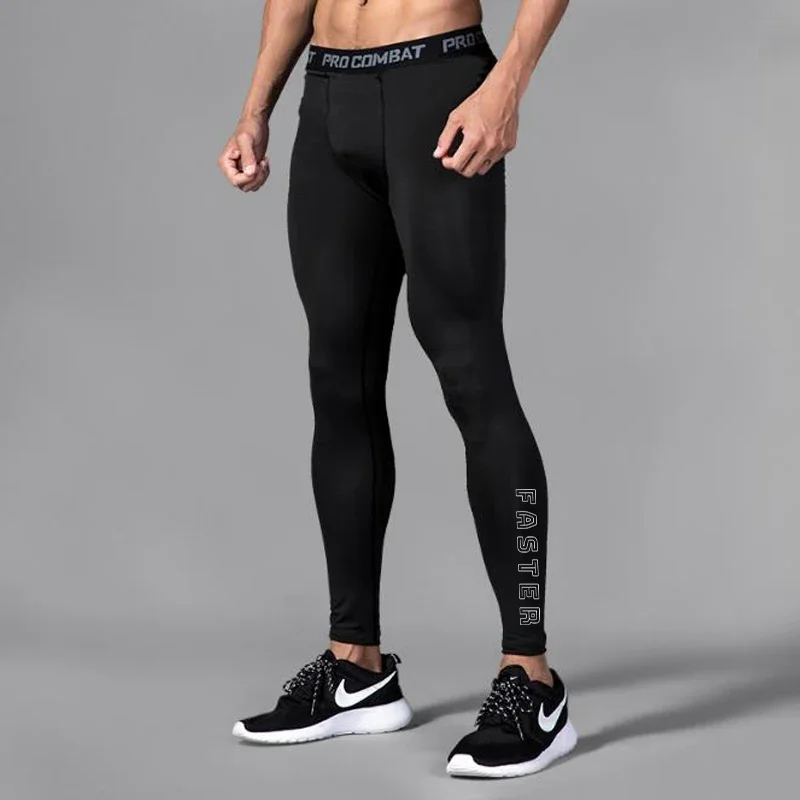 Homens calças de compressão correndo esportes leggings masculino treino bottoms jogging treinamento secagem rápida calças de fitness