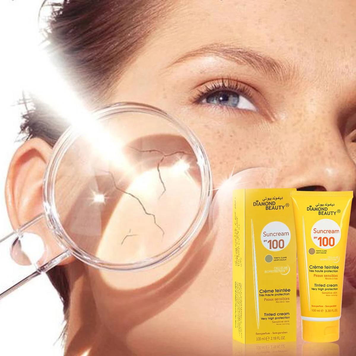 100+ واقي من الشمس - حماية فائقة، خفيفة الوزن، سريعة الامتصاص، تحتوي على حمض الهيالورونيك للاستخدام الخارجي على الشاطئ طويل الأمد #1