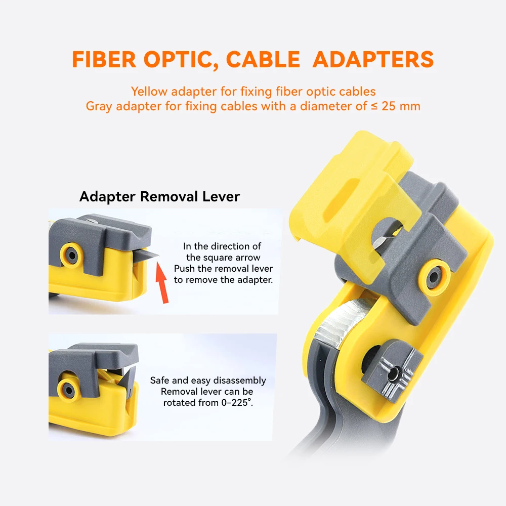 FCST KMS-K Cable Jacket Slitter Optical Fiber Tool Longitudinal Stripper Fiber Optical Cable Sheath Opener Cutter