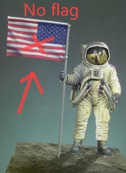 1/32 Resin Die-cast Model American Moon Landing Character Not Including Flag Resin White Model Handmade Free Shipping