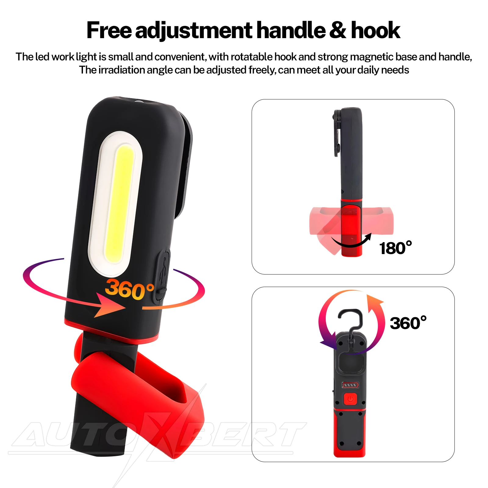 Car Detailing Tools Car Paint Finish Lamp 2400mAh Scan Swirl Magnetic Grip Multifunction Auto Repair Working Lights Rechargeable