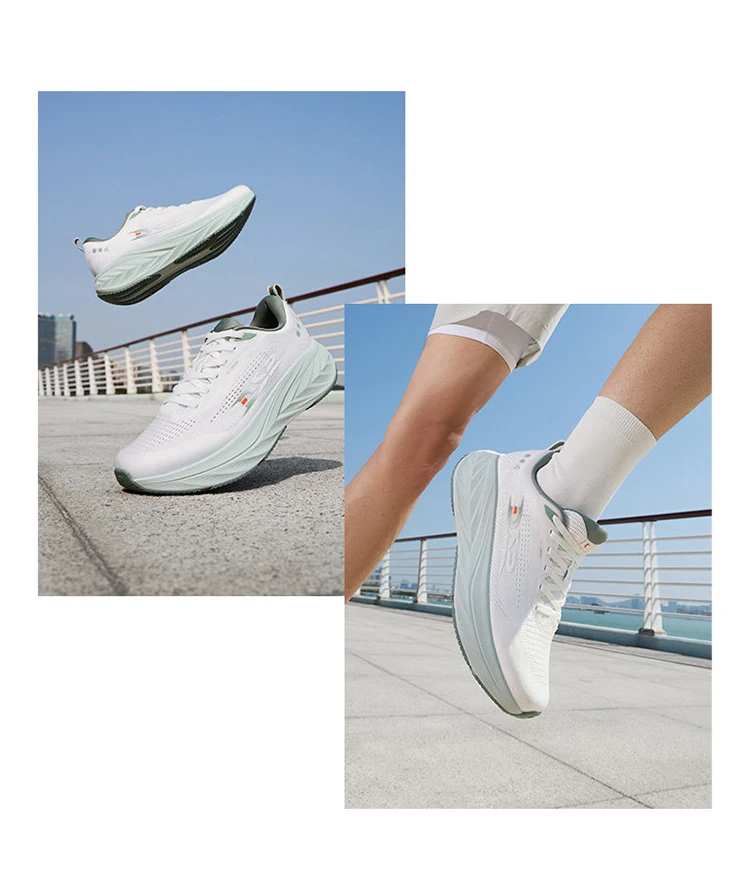 QIAODAN DS2 2nd Gen Men's Wide Toe Box Running Shoes Breathable Mesh Lightweight Shock Absorbing Sports Sneakers QXB023263220R