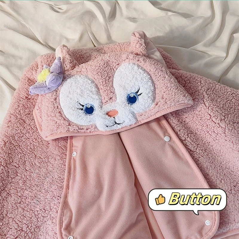 Comfortable Hooded Cloak Blanket ShellieMay LinaBell Duffy Bear StellaLou Lovely Warm Blanket With Hat Travel Office Nap Blanket