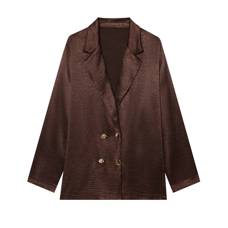 Withered Vertical Wrinkle Effect Suit Jacket Pants Set Women's Jacket Woman Clothes Tops Ropa Mujer Blazer Woman