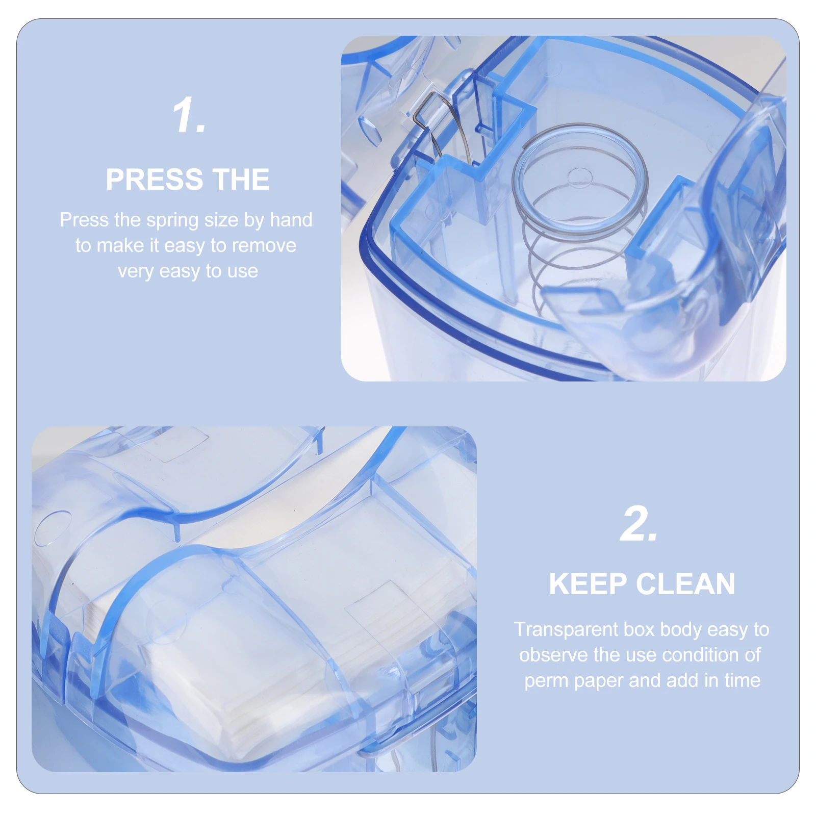 

Perm Paper Extraction Box For Hair Salon Transparent Plastic Foil Storage Holder Easy Refill Home Use Salon